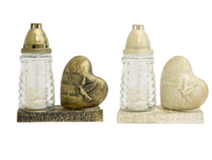 STATUA GOLUB SRCE MERŽICA STAKL.LAMPION